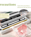 Powerful 75KPa Vacuum Sealer For Food With Digital Timer And One Touch Operation No-Fuss Quick Sealing In 10-15 Sec Compact