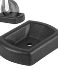 Heavy Duty Jack Wheel Chock Reinforced Rubber Wheel Dock For 6 Inch Jockey Wheels, Durable stabilizer shown on white background