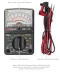 GMT 318 Analog Multimeter With Six Functions And Fourteen Ranges Reads AC And DC Volts Up To 500V with test leads