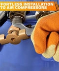 1/4 NPT Brass Air Compressor Drain Valve With Hand Turn Handle Moisture Drain Petcock Rust Resistant Valve Installation