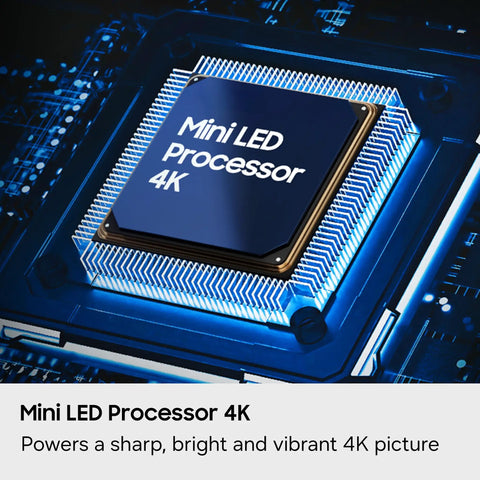 Mini LED Processor 4K inside the 55 Inch 4K Mini Led Smart Television boosting straight fire visuals.