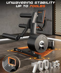All In One Adjustable Leg Extension And Curl Machine With 700 Lb Capacity For Lower Body Gains At Home Gym Equipment Black