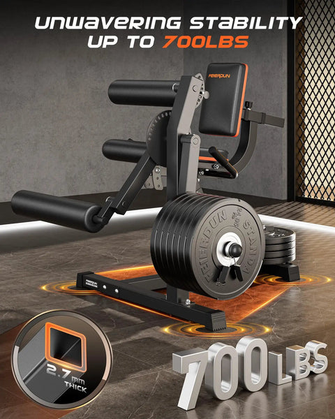 All In One Adjustable Leg Extension And Curl Machine With 700 Lb Capacity For Lower Body Gains At Home Gym Equipment Black