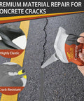 Applying 2-Pack Concrete Crack Filler Sealant Kit With High Elasticity Self Leveling Waterproof Caulking Glue on asphalt