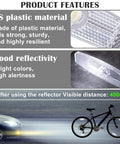 Six Piece Bicycle Spoke Reflectors White Safety Wheel Reflectors Set For Road And Mountain Bikes Night Riding Gear