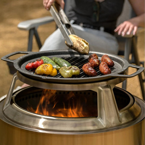 Large Cast Iron Grill Top For Bonfire And Yukon Fire Pit Outdoor Cooking Surface Seventeen And Three Quarters Inch 17 Lbs