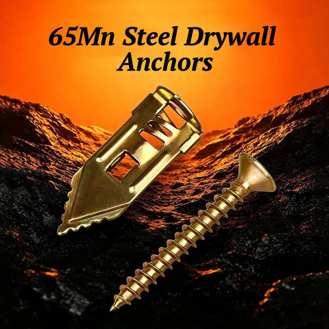 All In One 180 Piece Self Drilling Drywall Anchors Kit With 90 Winged Anchors And 90 Screws For Gypsum Board Sheetrock And Hollow Walls