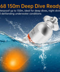 Four Pack Dive Marker Light 300 Lumen Waterproof 150m Mini Scuba Tank Light With Steady And Flash Modes LED Diving Signal Light For Night Dives Camping And Cave Adventures Yellow
