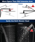 Comparison of All Metal Shower Head With Handheld Combo For High Pressure 10 Inch Rainfall Shower, showing flexibility and dual-use