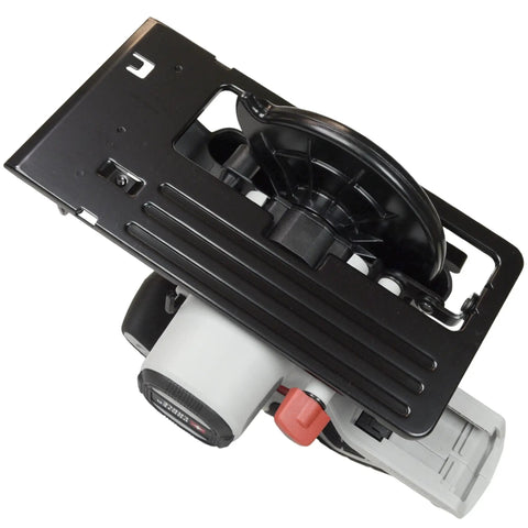 PCC661 20V Max Porter Cable 5.5 Inch Circular Saw Bare Tool top view showcasing compact design and motor features.