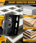Heavy-Duty Square Slot Drywall Outlet Cutter Upgrade Compatible With DeWalt 20V Power Tools And Milwaukee M18 Batteries used on drywall with serrated design.