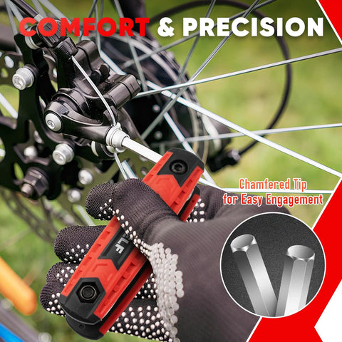 Two Pack Folding Hex Key Set 17 Piece Allen Wrenches With Metric And SAE Sizes For Bike Repair used on bicycle