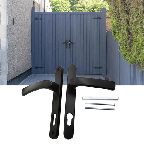 Aluminum Alloy Room Door Handle Panel Long Plate Lever Set With Replacement Hardware Quiet Smooth Operation Easy Install