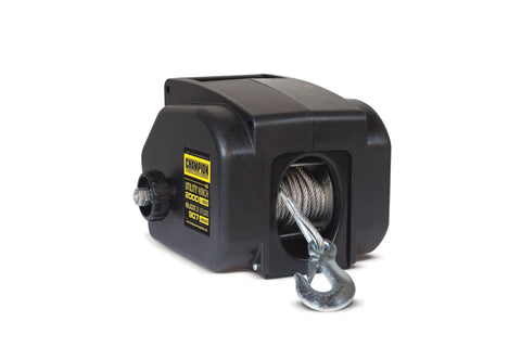 Beefy 2000-Lb Marine And Trailer Winch Kit With 12V DC Motor, Remote, 2-Inch Hitch Adapter, And 6000-Lb Rolling Pull Plus 5000-Lb Marine Rating For Boat Trailers And Heavy-Duty Utility Hauling