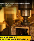 10 Size Step Drill Bit Set For Metal Sheets From One Quarter Inch To One And Three Eighths Inch HSS Titanium Coated Cone Bits For Hole Drilling And Cutting Multi Size Unibit By Anfrere drilling metal