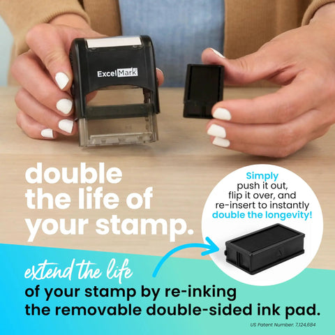 Slick Self Inking Rubber Stamp With Bold Red Ink For Quick Paid Documents And Relaxed Office Vibes That Runs Smooth As Butter And Features A Swap Ready Double Sided Ink Pad Made For Daily Grind Paperwork Without Breaking A Sweat, showing re-inking process.