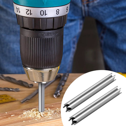 Drill using Pro Grade Six Piece Screw Extractor Set With Quarter Inch Drill Bits For Removing Stripped And Broken Screws