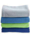 Stack of 4 Pack Ice Cooling Towels 40x12 Inches For Neck And Face Ultra Soft Microfiber, assorted colors for sports activities