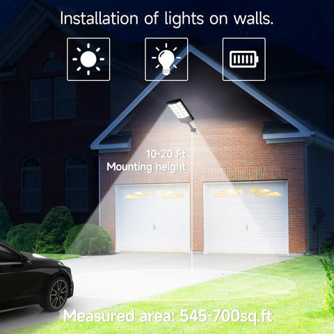 Straight Up Knockout Solar Flood Lights Outdoor Waterproof Motion Sensor Remote Daylight 6500K Dusk To Dawn Security Gear Gonna Light Your Backyard Smooth Solid 4 Pack Setup