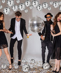 65 Pcs Mirror Disco Balls Set for Hanging Decor in Assorted Sizes with group dancing at festive party