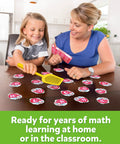 Mother and daughter playing Swat The Fly Cards Math Game Set For Kids Seven Fun Math Games 1st 2nd 3rd Grade at home