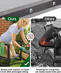 Heavy Duty Garden Kneeler And Seat 2 In 1 Foldable Work Stool shown with a woman gardening, highlighting comfort and knee protection.