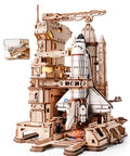 Space Shuttle 3D Puzzle For Adults With Lighting, Interactive DIY Building Model displayed on a white background.