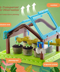 Kids Plant Growing Kit With Greenhouse And Grow Light Drip Irrigation System For Indoor Garden STEM Education Toy For Kids