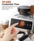 Espresso Machine With Built In Grinder And Milk Frother, 190-201F Temp Control, 44 Grind Settings, touch screen interface