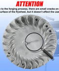 Beefed Up Aluminum Flywheel For Non Hemi Predator 212cc 224cc 196cc 200cc 208cc GX160 GX200 Clone Engines close-up with surface crack detail