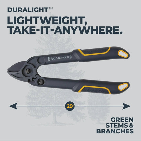 Compact 16 Inch Lopper With Gear Assist Anvil Blade Lightweight Pruner, Duralight design, ideal for dry branches, 29-inch reach