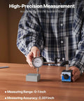 Dial Test Indicator With Dual Rod Stand And Storage Case, 0.001 Inch Accuracy, 0-1 Inch Range in use for precise measurement