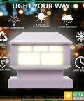 Solar Post Cap Lights 8 Pack No Fuss Install Fits 4x4 Wood Posts And 4x4 5x5 PVC Vinyl Posts With Adapters Waterproof