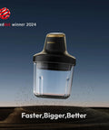 Front view of Resiners Resin Bubble Remover Airless Pro with black body, gold cap, clear jar
