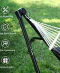 Side view of 2 In 1 Hammock With Stand Portable Hammock And Swing Chair No Tools Assembly Carry Bag Indoor Outdoor Use