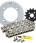 Honda CRF110F Drive Sprocket and Chain Combo Front 14T Rear 38T 420 Pitch 86 Links Standard Non O Ring Chain With Clip Master Link