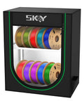 Ultimate 3D Printer Filament Storage Box With 2 Tier Shelves For Your Studio Office Or Workshop Keeps Up To 10 Filaments Neat And Accessible For Nonstop Printing, black case with spools