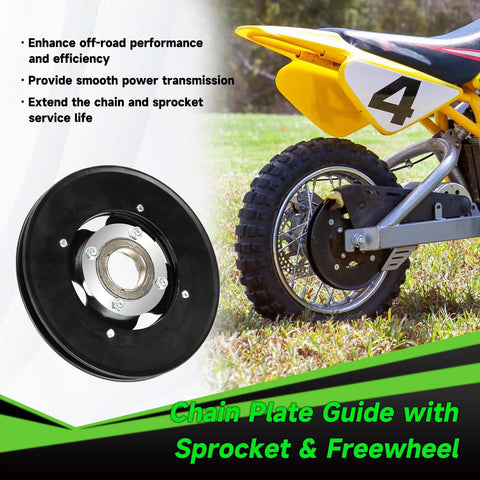 Image of Rear Sprocket Freewheel Chain Plate Guide Assembly For Razor MX650 MX500 SX500 RSF650 Dirt Bikes with chain tensioner