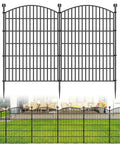 Ten Panel No Dig Garden Fence Set, 40 Inch Tall, 23.6 Feet Long, Rustproof Metal Dog Fence For Yard Patio And Flower Beds with spikes