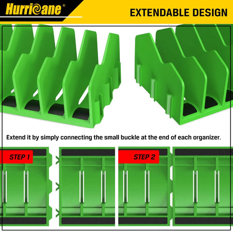 10 Slot Pliers Organizer Rack With Non Slip Rubber Base Extendable Tool Drawer Storage For Pliers And Hand Tools Green Modular Rack