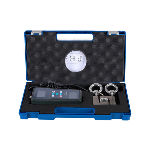 Digital Force Gauge Push Pull Meter With Data Memory And External Load Cell Sensor Reads In N Kg And Lb, case with probes