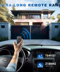 Person using Three Pack Gate Opener Remote For GTO Pro Access And Linear Systems FM135 RB741 MMT103 318MHz 9 Dip Switches, 3 Positions