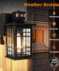 Outdoor Motion Sensor Dusk To Dawn Wall Light With GFCI Outlet Waterproof Oil Rubbed Bronze Porch Light near front door