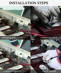 Premium 48V Delta Q Charger Receptacle Socket for Electric Golf Cart installation steps showing battery connections.