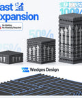 Fast expansion illustration of Badass Sound Proof Foam Panels Self Adhesive Acoustic Wall Tiles for easy installation.