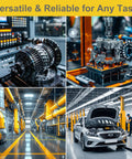 Industrial machinery and auto repair workshop showcasing Heavy Duty Flange Bolt Kit 528Pcs M5 M6 M8 M10 8.8 Pro Grade In Use