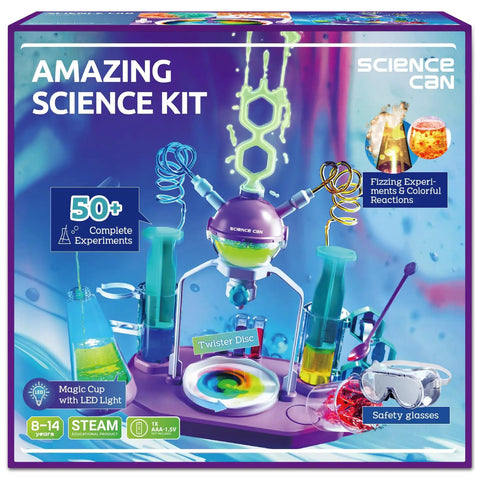Supercharged Kids Science Kit With A Real Lab Station, 50 Plus Chemistry Experiments And STEM Projects For Boys And Girls box cover