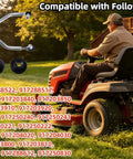 Adjustable Steering Drag Link Kit For Craftsman Lawn Tractors Replacement Left And Right Sides With Pivot Link And Sector Gear Dust Cap Durable OEM Style Parts Fits 532436884 532436885 And Similar Models shown with installed parts and riding mower
