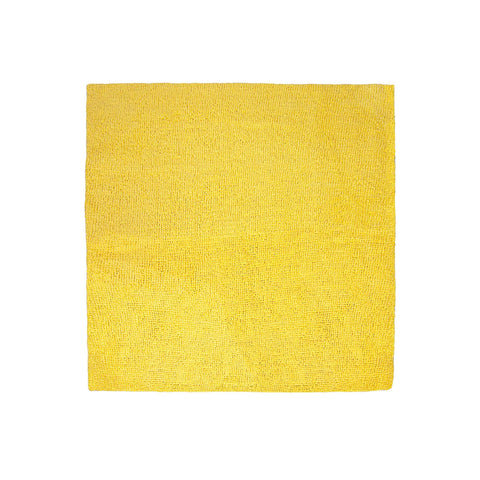Front view of yellow 12x12in microfiber cleaning cloth