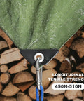 Heavy Duty Waterproof Tarp 8x10 Feet 2 Pack Blue Tarpaulin 8 Mil Thick With Metal Grommets Outdoor Tent Cover corner detail